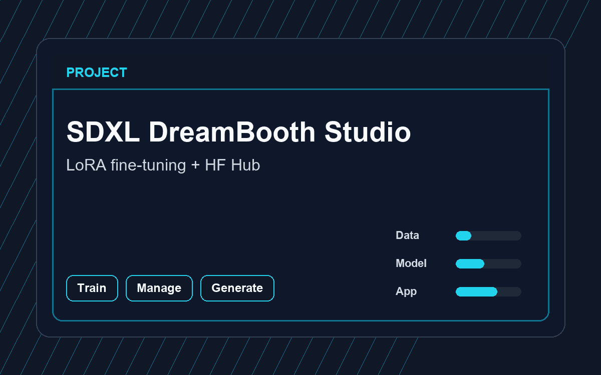 SDXL DreamBooth Studio preview