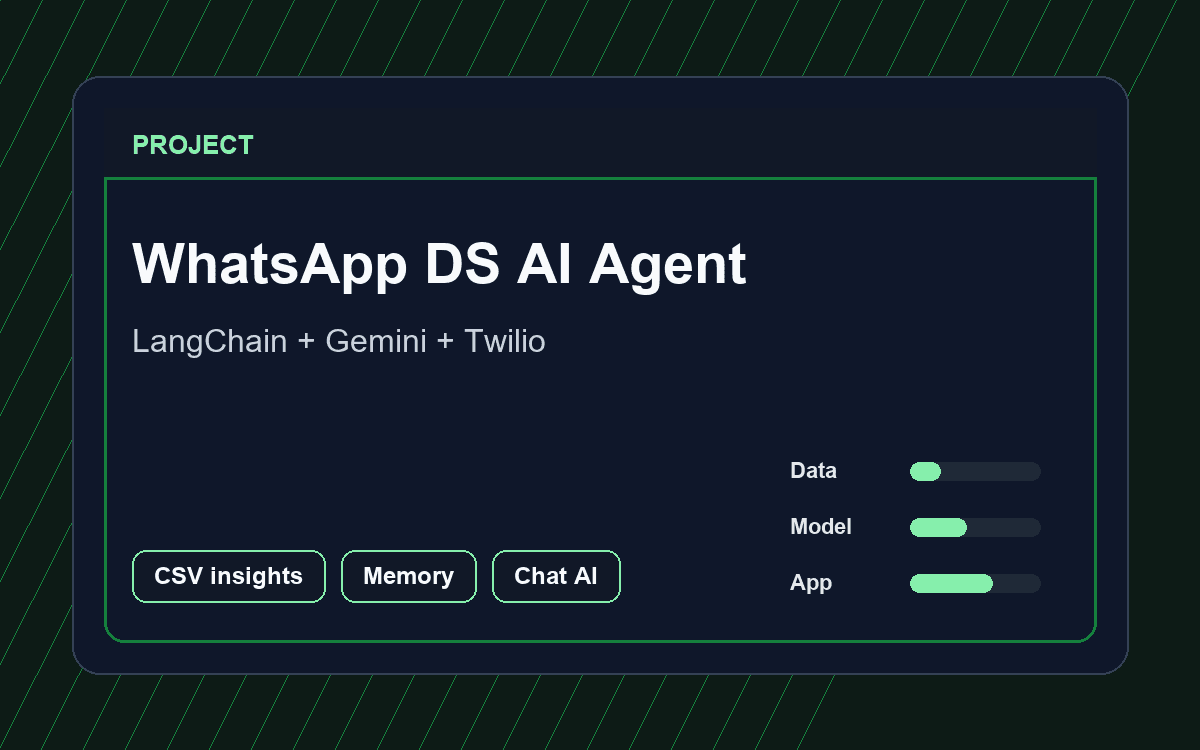 WhatsApp Data Science AI Agent preview